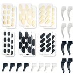 96Pcs Anti-Slip Nose Cushions Sponge Pad has no Indentation 3 Styles of Nose Pads (Drop-Shaped, Oval, D-Shaped) and 8 Pair of Silica Gel Anti-Slip Glasses Ear Hook Grip 2 Styles of Ear Hooks