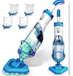 Cordless Handheld Pool Vacuum with Telescopic Pole, Rechargeable Hot Tub SPA Vacuum, 18GPM Powerful Suction, 60Min Runtime, Pools up to 88", Portable Pool Cleaner for Above Ground/Inground Pools