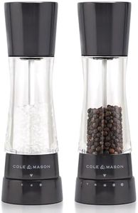 Cole & Mason Derwent Salt and Pepper Grinder Set - Refillable Salt & Pepper Grinder Set with Gourmet Precision Mechanisms - Kitchen Accessories for Cooking - Gift Set, Iron Grey