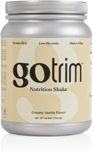 GoTrim Nutrition Shakes - Creamy Vanilla, High Protein, Meal Replacement Shake with 19g Protein & 10g Fiber, Ready to Drink, Gluten-Free, No Added Sugar, 14 Servings