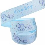 2m x 22mm Cute Blue New Baby Satin Ribbon for Baby Shower Cakes, ITS A BOY Cakes Christening Cakes Gift WRAP Wrapping