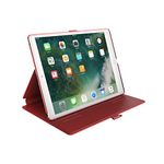 Speck Balance Folio Case with Multiple Viewing Angles and Magnetic Cover for 9.7 Inch iPad Pro/Air 2/Air - Dark Poppy/Velvet Red