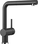 BLANCO 516688 Linus-S Kitchen Mixer Tap in Silgranit Look with Pull-out Spout, High Pressure, Anthracite Grey