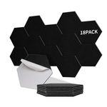 Sonuvia Pack of 36 Hexagonal Acoustic Panels Self-Adhesive 2.1 m² Soundproofing for Walls and Doors - 230 kg/m³, NRC 0.95, 100% Polyester, Ideal for Sound Insulation Walls, Black