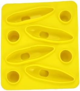 Fairly Odd Novelties Submarine Shape Flexible 8 Ice Cube Tray Mold Yellow Rubber Novelty Gag Gift, One Size