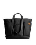 DailyObjects Idyll Tote Bag For Girls &Women | Crafted Using Soft-Touch & Water-Repellent Polyester | Polyfill Cushioning On The Inside | Holds Any Laptops Upto 14'' - Cabron Black