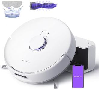 Narwal Freo X Plus Robot Vacuum and Mop, 7-Week Dust Storage, 7800Pa Suction, Zero Tangles, Tri-Laser Obstacle Avoidance, LiDAR Navigation, Self Vacuum Cleaner for Pet Hair, Hard Floor, Carpet