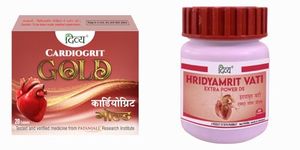 Divya Cardiogrit Gold Tablet 40 Tablets + Divya Hridyamrit Vati Extra Power 40 Tablets Combo