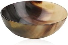 Handicrafts Home Ox Horn Shave Bowl Lathering Up Shaving Soap Cup Bowls Mug Palm Dish Real Handmade (5 Inches)