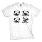 Mens Pug Faces T Shirt Funny Dog Lover Gift Perfect New Pug Present, White, Small