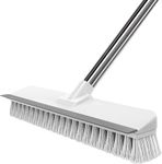 MR.JV 2 in 1 Tiles Cleaning Brush - Dual Sided Scrubber for Bathroom, Kitchen, and Grout Cleaning, Ergonomic Handle for Easy Grip, Effective for Stubborn Dirt and Stains (Snow White)