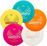 Latitude 64 Gravity Disc Golf Beginner Set | 5-Pack Disc Golf Set | Pure, Fuse, Explorer, Saint, Diamond | Lightweight, Floating Plastic for Longer Flights | 120-130g (Colors May Vary)