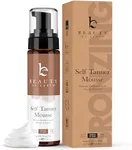 Beauty by Earth Self Tanner Mousse - USA Made with Natural & Organic Ingredients, Self Tanning Mousse for Fake Tan, Sunless Tanner for Self Tan, Clear & Non Toxic Tanning Foam for Gradual Tan