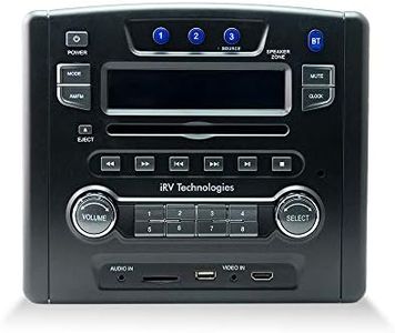 iRV Technology iRV34 AM/FM/CD/DVD/MP3/MP4 /USB/SD/HDMI/Digital2.1/Surround Sound/Bluetooth 3 Zones wall mount RV Radio Stereo