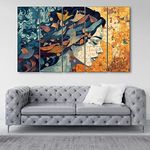 The Castle Decor-Modern Abstract Art Woman Puzzle Set of 5 Big Size (27x48) Multiple Frames Wall Art Painting for living room,Bedroom,Drawing room,Hotels-Wooden Framed-Digital Painting