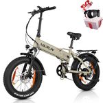 VARUN Folding Electric Bike, 20'' *4.0 Fat Tire Electric Bicycle with 48V13Ah, 5 Riding Modes，Aluminium Alloy E-bike with LCD Display, Range up to 110KM, StVZO Certified Front and Rear Lights