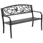 Metal Bench With Birds