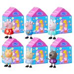 Hasbro Peppa Pig 3" 8cm Poseable Articulated Blind Box Figure Twin Packs Identified - (Pack of 6 - Set 1)