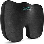 iamcomfi Coccyx Cushion - Medium Hardness - Seat Cushion for Office Chair Desk & Car, Driving - Premium Heat Sensitive & Durable Memory Foam Sitting Pillow