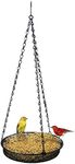 Sorbus Bird Feeder Hanging Tray, Seed Tray for Bird Feeders, Great for Attracting Birds Outdoors, Backyard, Garden (Black)