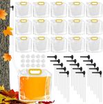 Maple Syrup Tapping Kit, 15 Tree Taps, 15 Maple Syrup Bag (5 L), 15 Silicone Plug, 1 Transparent Tube (32.8 ft), BPA Free Maple Tree Tapping Kit Supplies for Experts or Beginners