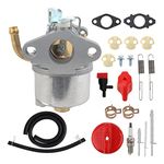 MOTOALL 594015 Carburetor Fit for Lawn Mower 590907 593358 594014 791955 794197 794588 798918 with Fuel Line & Spark Plug Kit