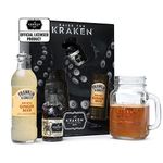 Kraken Spiced Rum Gift Set – Kraken Black Spiced Rum 50ml, Kraken Rum Glass and Premium Ginger Beer 200ml - The Perfect Storm Flavoured Rum, Boyfriend Gifts, Birthday - Alcohol Gift Sets for Men