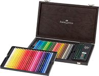 Faber-Castell Art & Graphic Polychromos Colour Pencil, Multicoloured, Wooden Case Of 48, For Art, Craft, Drawing, Sketching, Home, School, University, Colouring