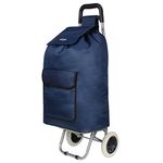 ARIANA Lightweight 2 Wheel Large Shopping Trolley Shopping Cart Grocery Bag Shopper - ST54 (Navy-Blue)