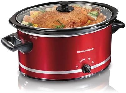 Hamilton-Beach 33184 Quart Slow Cooker, Metallic Red