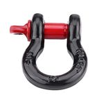 Shackles D Ring for Vehicle, Shackle Mount Heavy Duty Galvanized Shackles D Ring for Vehicle Recovery Towing U Ring Shackle(2T)