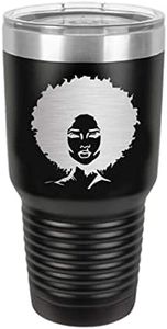 ArtPaperWonders 30 oz Travel Tumbler African American Woman Stainless Steel CoffeeCup