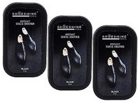 SHOESHINE Black Shoe Shiner (Pack of 3) leather shoe shine sponge for instant shine