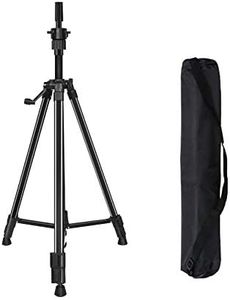 DANSEE Wig Stand Tripod, Metal Mannequin Head Stand Adjustable (24 - 64 inch)