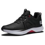 FootJoy Men's Hyperflex Golf Shoe, Black/White/Red, 9.5