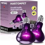 HARTOMPET 60W Reptile Night Light Bulb - Simulate Natural Moonlight for Bearded Dragons, Lizards, Snakes, and Amphibians - UVA Basking Lamp for Aquariums & Tanks, Enhance Health and Activity