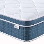 koorlian Double Mattresses, 27cm Pocket Spring Hybrid Mattress, 10.6 inch 4FT6 Double Bed Mattress in a Box with Memory Foam and Supportive Pocket Sprung, Motion Isolation, Medium Firm