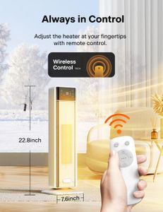 PELONIS 2000W Electric Heater – Portable Space Heater for Home