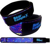 Bear KompleX 4" STRAIGHT Weightlifting belt for Powerlifting, Squats, Weight Training and more. Low profile with super firm back for maximum stability & exceptional comfort. Straight_Xlarge_LIGHTNING