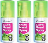 Cleanote Saline Nasal Spray for Children 3+, Soothe Nasal Mist with 360° Rotatable Nozzle and Fine Mist, Drug Free - 2.03 fl oz, 3 Pack，by MOMMED
