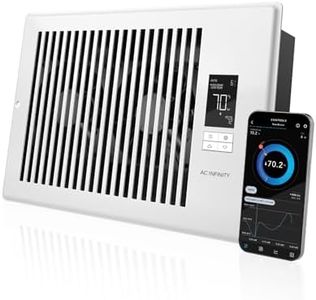 AC Infinity AIRTAP T6 White, Register Booster Fan for 6” x 10” Register Holes, Improves Heating & Cooling Vents, Quiet 10-Speeds, Bluetooth App Control Data Alerts