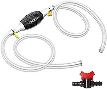 Water Liquid Transfer Pump Super Flow Portable Siphon Hand Pump Manual Car Fuel Transfer Pump Gasoline Petrol Diesel Oil Liquid Water Aquarium/Fish Tank with 2M Syphon Hose, Regulating Valve