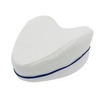 JML Contour Legacy Leg Pillow - Knee Pillow for Sleeping on Side, Ergonomic Tapered Design Supports Hips, Legs and Spine to Help Back Ache, Sciatica and Restless Legs - Memory Foam and Removable Cover