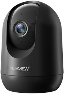 MUBVIEW Cameras for Home Security, Indoor Security Camera, 2.4G WiFi Wired Camera Ideal for Dog/Elder/Baby, Motion Tracking, Two-Way Audio, Pan Tilt, 24/7, 2K Night Vision