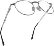 Silver Metal Rim Reading Glasses Women & Men to Look Trendy with Clear Vision - Sturdy & Durable Readers Glasses Women & Men - Comfortable For All Face Shape Round Glasses - Reading Glasses Men 1.75