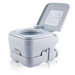 DARTMOOR Portable Camping Toilet with 10L Flushable Tank, Outdoor Travel Toilet for Camper, Campervan, Caravan, Boat, Porta Potty with Air Pressure Pump