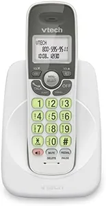 [New] VTech VG131 DECT 6.0 Cordless Phone - Bluetooth Connection, Blue-White Display, Big Buttons, Full Duplex Speakerphone, Caller ID,Easy Wall Mount, 1000ft Range (White/Grey)