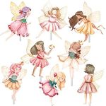 Fairy Cupcake Toppers Flower Fairy Party Cupcake Toppers 24Pcs Fairies Party Cake Picks Garden Birthday Party Decorations for Elves Theme Baby Shower Supplies