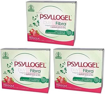 BUYFARMA PROMO PACK - 3X Psyllogel Fibra di Psyllium Pura al 99% Gusto Fragola - Favorisce la Regolarità Intestinale - 60 Bustine + OMAGGIO A SORPRESA