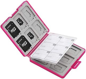 Elecom CMC-SDCPP24PN Memory Card Case, SD Case, Plastic, Holds 12 SDS + 12 MicroSDs, Pink